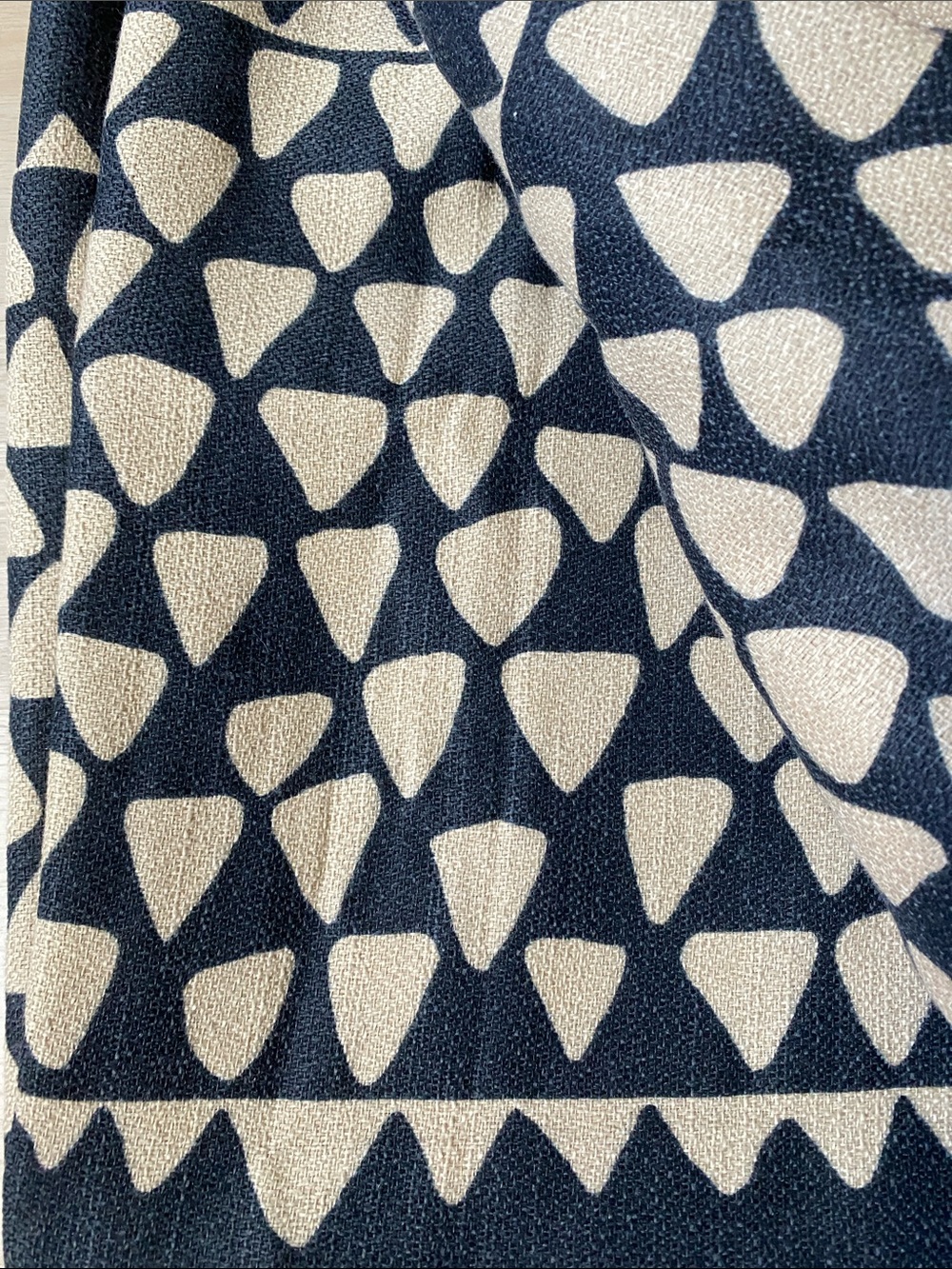 Opalhouse Printed Triangle Pattern Shower Curtain Black & Beige - Picture 4 of 7